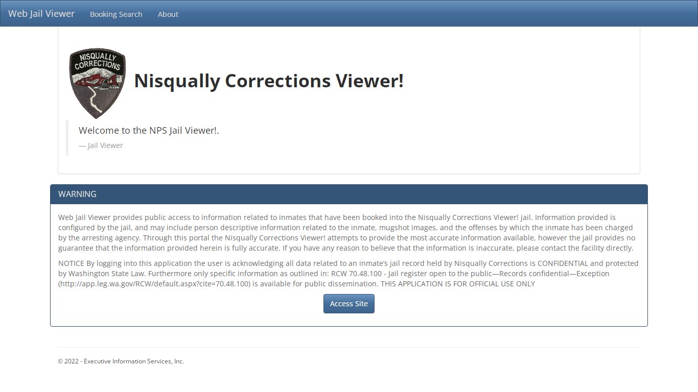 nit-pscapp.nisqually-nsn.gov:81 - Home Page - Web Jail Viewer
